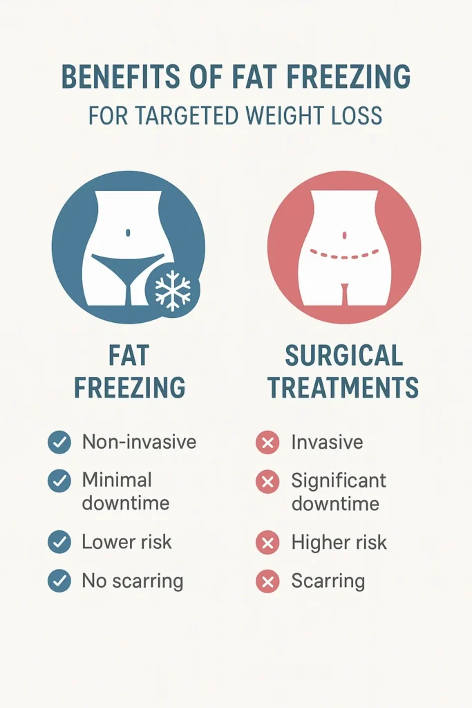 graphic showing the benefits of fat freezing Greater London (Barnet)