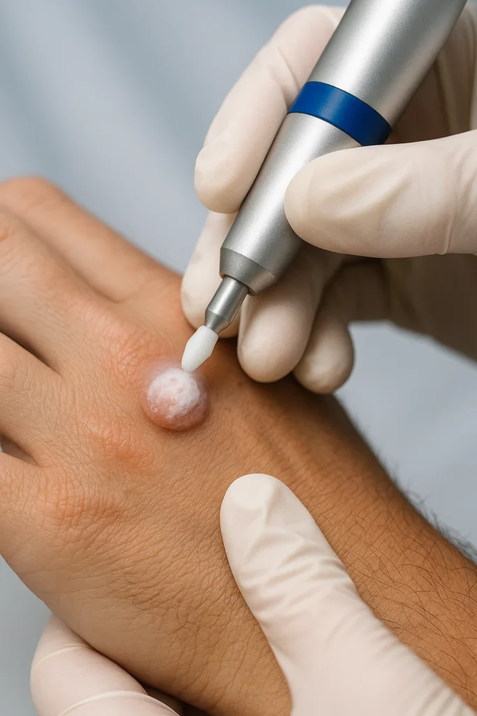 example of wart removal Greater London (Barnet) using cryopen