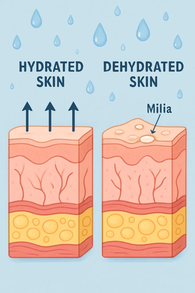 The importance of hydration and milia production Greater London (Barnet)
