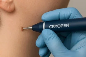 Person receiving skin tag removal Greater London (Barnet)