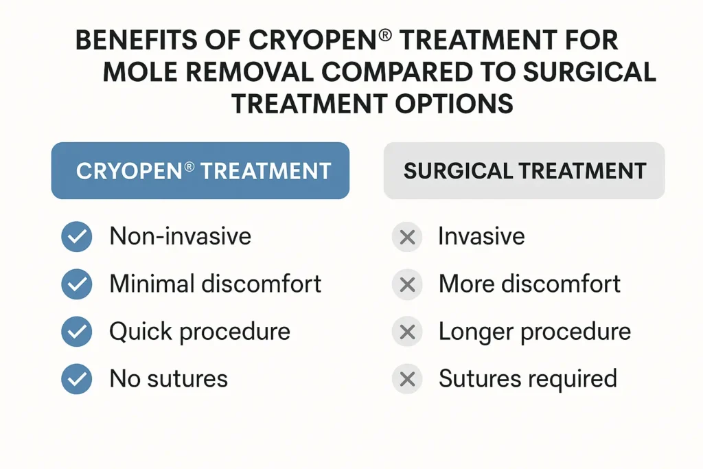 Benefits of facial mole removal Greater London (Barnet) - call our team today to book a consultation