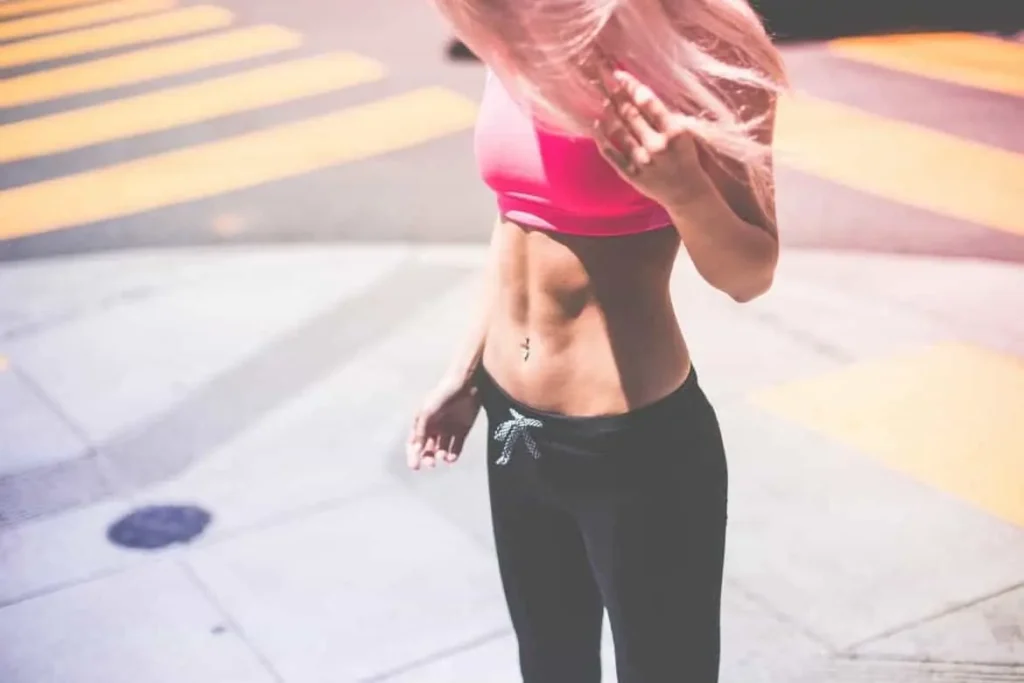Woman with toned stomach after LA-EMS Body Sculpting Treatment Greater London (Barnet)