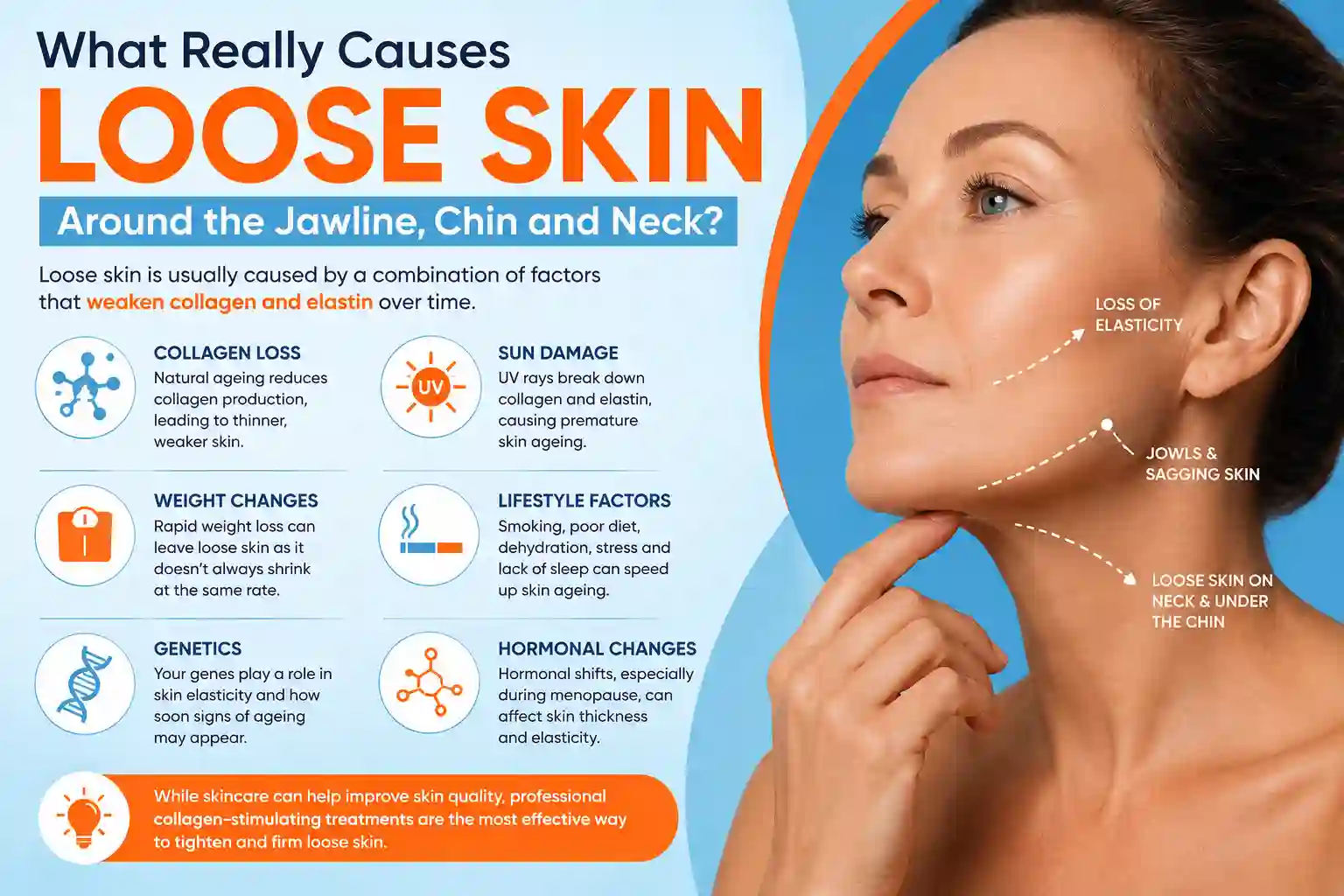 What Really Causes Loose Skin Around the Jawline, Chin and Neck Greater London (Barnet)?